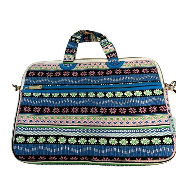 Kayond 15.6" Computer Bag With Top Handle Multicolor Striped Fabric - Picture 1 of 7